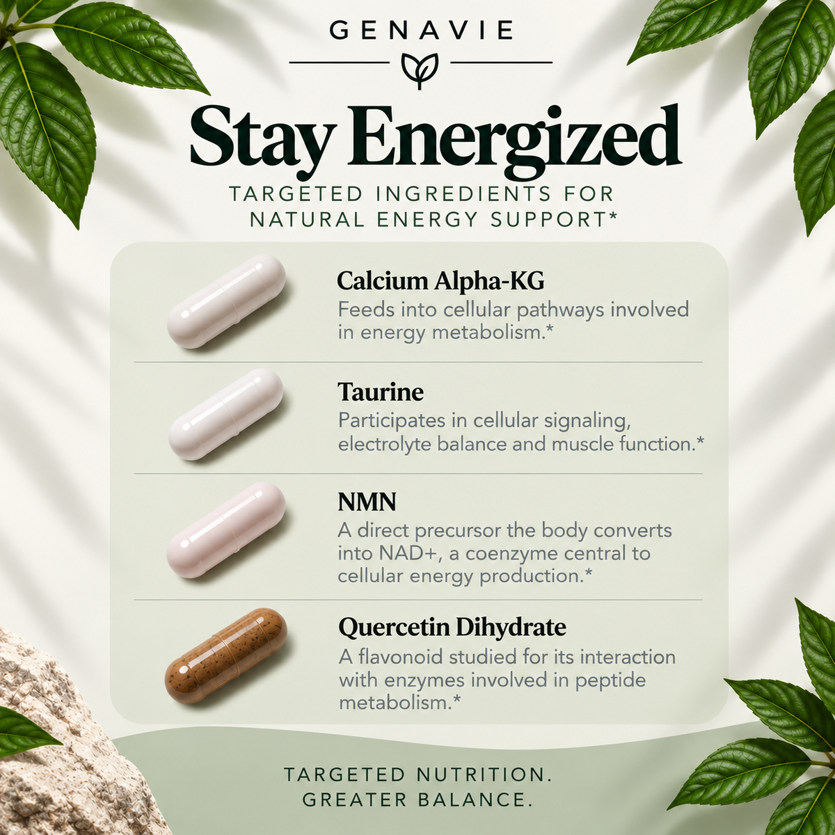 Genavie energy support ingredients